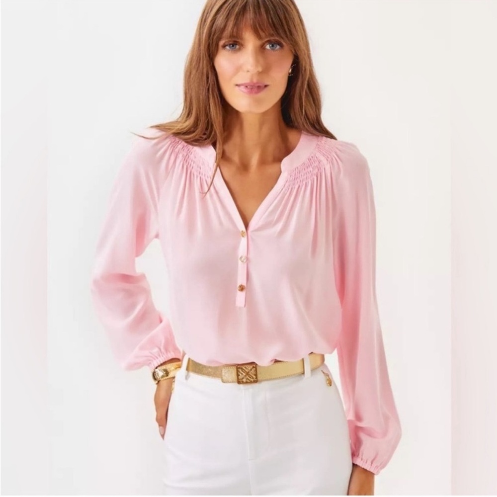 NWT Lilly Pulitzer Elsa Silk Top - Picture 2 of 6